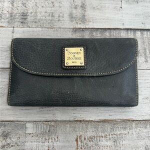 Dooney & Bourke Black Pebble Leather Wallet